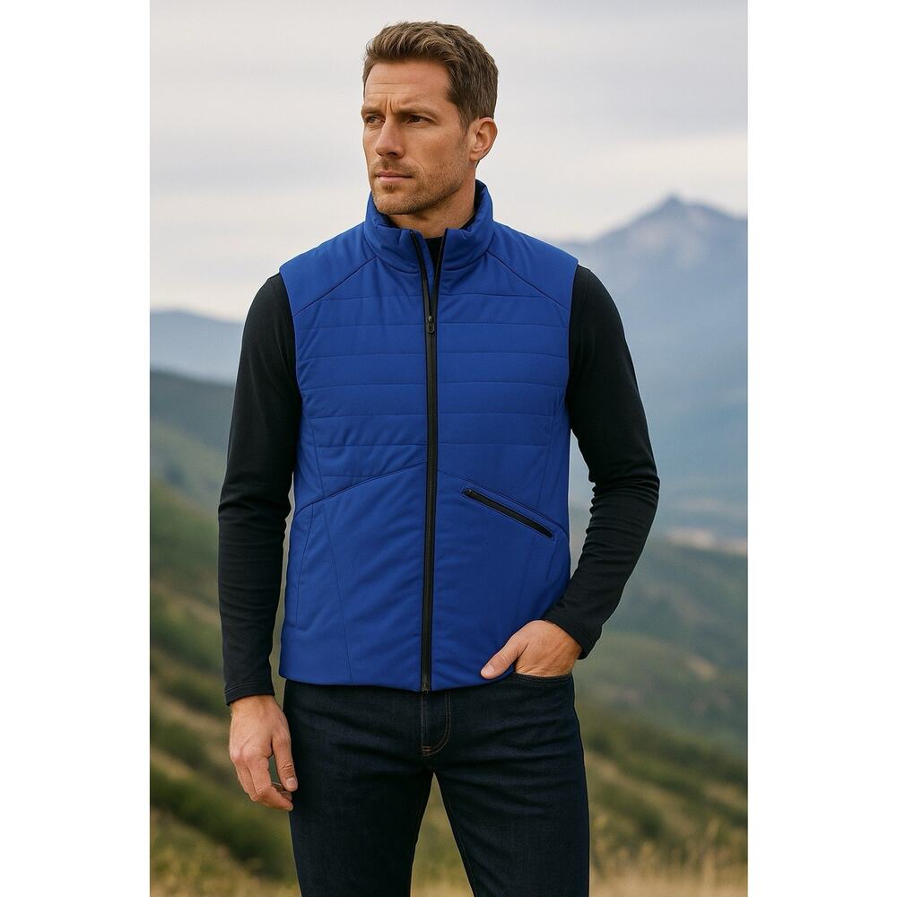 Huckberry Aether Mens Trace Vest Size 4 US XL Distant Blue Nylon Gorpcore Hiking